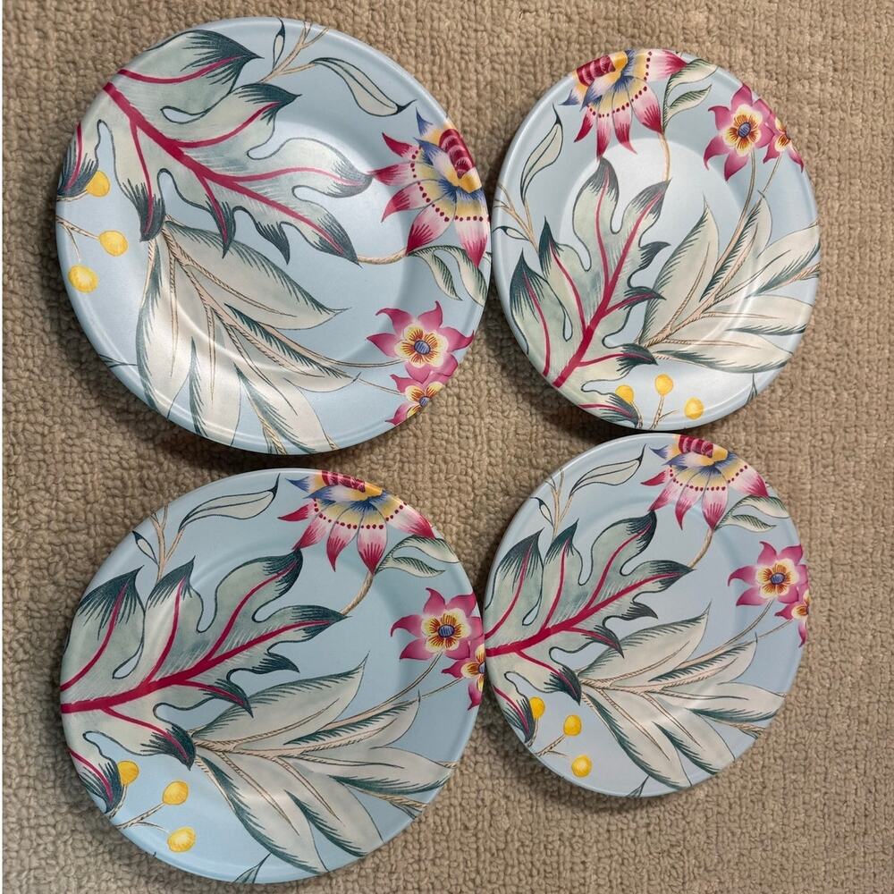 Set of 4 Southern Living Melamine Salad Plates Outdoor Everyday Break Resistant